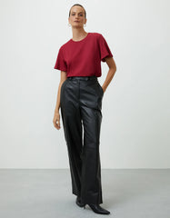 BLUSA FEMININA MALHA PREGAS MANGA  SHOULDER ORIGINAL 241315016