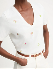 T-SHIRT FEMININO MINI BORDADO BUQUE SHOULDER ORIGINAL 012524066001