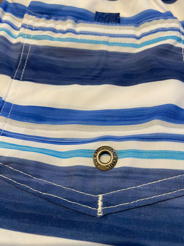 SHORTS MASCULINO ESTAMPADO RAIAS AZUL MEDIO ARAMIS ORIGINAL SH.04.0024476