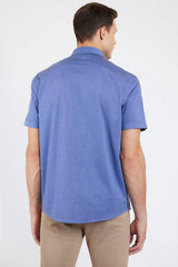 CAMISA MASCULINA REGULAR ALGODAO FIO A FIO AZUL INDIGO ARAMIS ORIGINAL MC.06.0499156