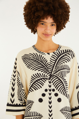VESTIDO FEMININO TSHIRT BIG LISTRA TROPICAL FARM ORIGINAL 357262