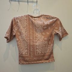 T SHIRT CROPPED PAISLEY 8501240158 GATABAKANA