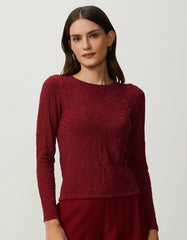 BLUSA FEMININA TRICOT TEXTURA ABSTRATA SHOULDER OORIGINAL 241435903