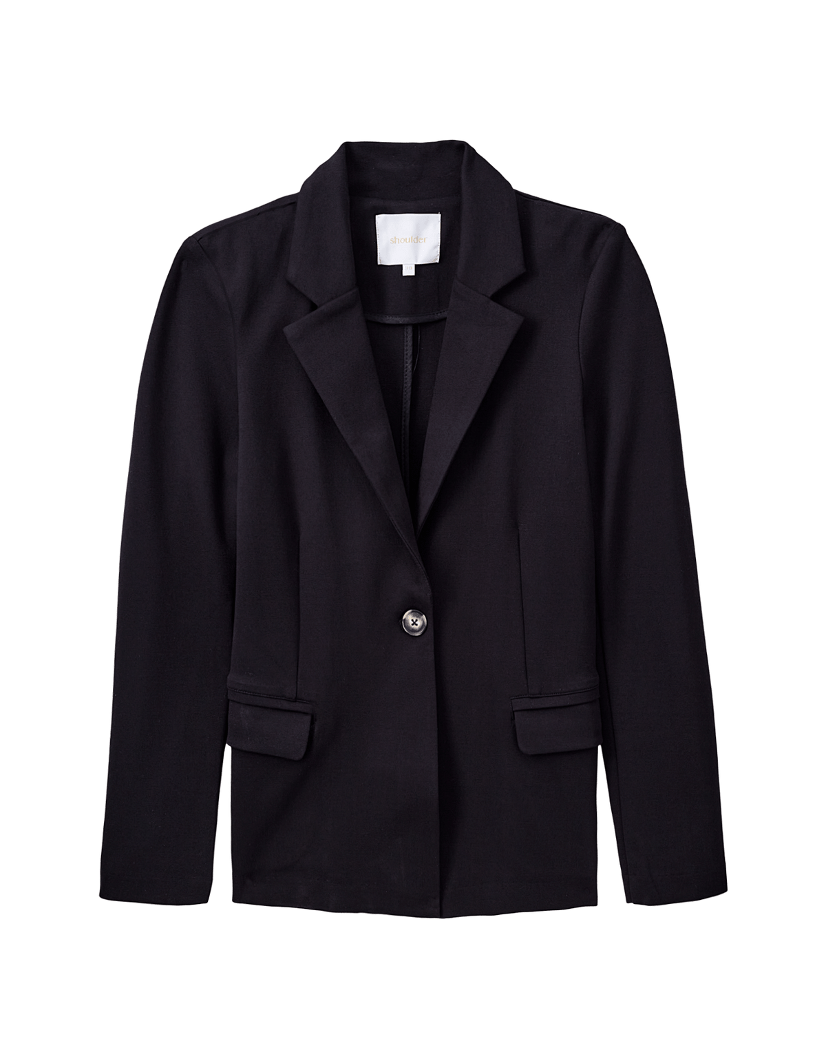 BLAZER PRETO SHOULDER MALHA ESTRUTURADA 232423906