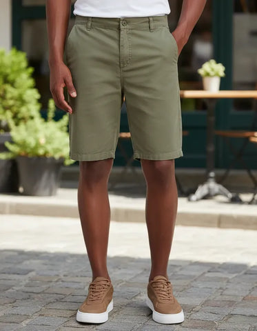 BERMUDA MASCULINA CHINO ESSENCIAL VERDE MILITAR ARAMIS ORIGINAL BE.13.0073061