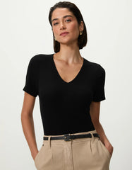 T-SHIRT FEMININA CANELADA PRETA SHOULDER ORIGINAL  011134000007