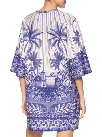 VESTIDO FEMININO TSHIRT BIG AFETO TROPICAL FARM ORIGINAL 346515