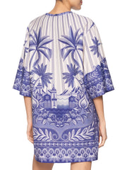 VESTIDO FEMININO TSHIRT BIG AFETO TROPICAL FARM ORIGINAL 346515
