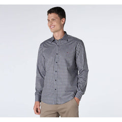 CAMISA MASCULINA MENSWEAR SLIM XADREZ CINZA ARAMIS ORIGINAL ML.22.0845005