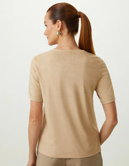 T-SHIRT FEMININO SUEDE SHOULDER ORIGINAL 241403008