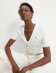 T-SHIRT FEMININO MINI BORDADO BUQUE SHOULDER ORIGINAL 012524066001