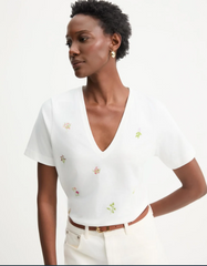 T-SHIRT FEMININO MINI BORDADO BUQUE SHOULDER ORIGINAL 012524066001