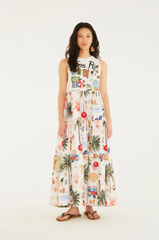 VESTIDO FEMININO MIDI PRAIA CARIOCA FARM ORIGINAL 362973