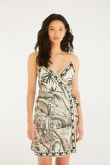 VESTIDO FEMININO CURTO TERESA LENCO FARM ORIGINAL 356719
