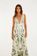 VESTIDO FEMININO LONGO MILENA FARM ORIGINAL 360717