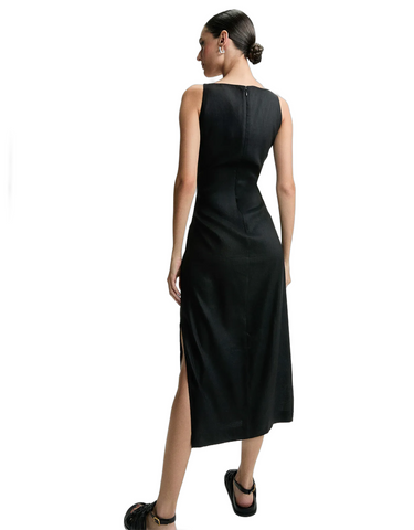 VESTIDO FEMININO MIDI PREGAS SHOULDER ORIGINAL 012511039002
