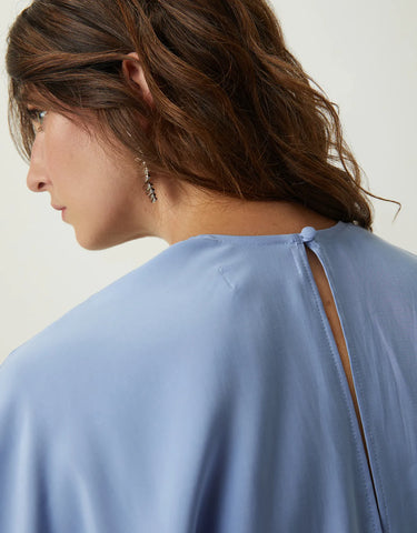 VESTIDO SHOULDER RETO MANGA KIMONO AZUL ORIGINAL 232107911