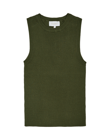 Regata Shoulder Tricot Canelado Verde 241432918