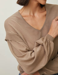 BLUSA FEMININA TRICOT DETALHE MANGA SHOULDER ORIGINAL 241436900