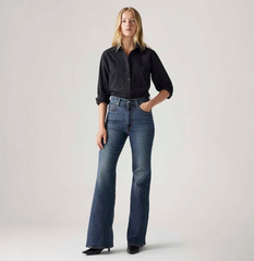 CALÇA FEMININA RIBCAGE BELL LEVI'S LAVAGEM MÉDIA ORIGINAL A75030019