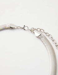 COLAR FEMININO CURTO CORRENTE SNAKE NIQUEL SHOULDER ORIGINAL 012512640002
