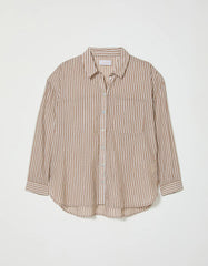 CAMISA FEMININA VOIL LISTRAS CAMEL SHOULDER ORIGINAL 012510331002