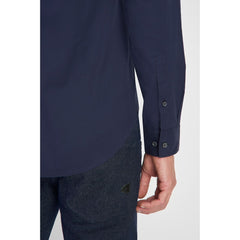 CAMISA MASCULINA SLIM SARJA ALGODAO PIMA MARINHO ESCURO ARAMIS ORIGINAL ML.02.0087372