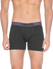 CUECA MASCULINA  BOXER COTTON KIT 2UNI PRETA LEVIS ORIGINAL  16200.001.998