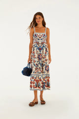 VESTIDO FEMININO MIDI ENCANTO BOHO FARM ORIGINAL 370021