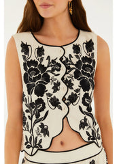BLUSA FEMININA  FLORAL DELICADO FARM ORIGINAL  368279