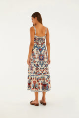 VESTIDO FEMININO MIDI ENCANTO BOHO FARM ORIGINAL 370021