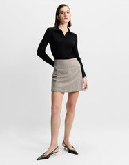 SAIA-SHORTS FEMININA PIED DE POULE XADREZ SHOULDEER ORIGINAL 012513541001