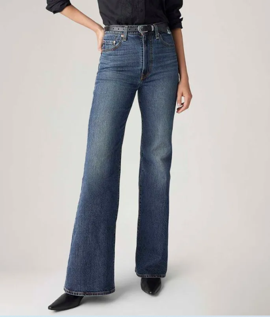 CALÇA FEMININA RIBCAGE BELL LEVI'S LAVAGEM MÉDIA ORIGINAL A75030019