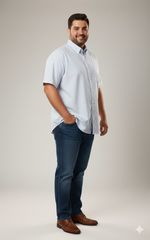 CAMISA REGULAR XADREZ AZUL CLARO C/BRANCO ARAMIS ORIGINAL MC.06.0627003/001