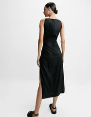 VESTIDO FEMININO MIDI PREGAS SHOULDER ORIGINAL 012511039002
