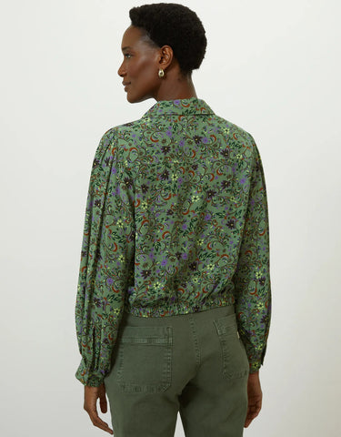 Camisa Shoulder Boho Verde 241033000