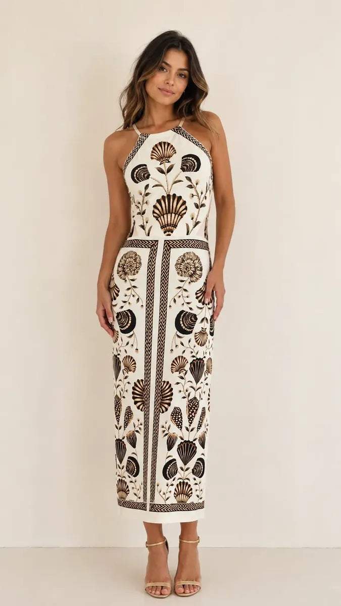 VESTIDO FEMININO MIDI SONHO DE CONCHA FARM ORIGINAL 361700