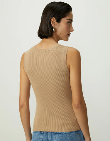 Regata Shoulder Tricot Canelado Khaki 241432916