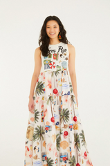 VESTIDO FEMININO MIDI PRAIA CARIOCA FARM ORIGINAL 362973