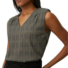 BLUSA FEMININA MALHA XADREZ ESCURO SHOULDER ORIGINAL 241313102