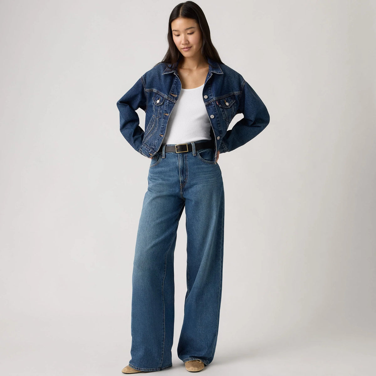 CALÇA FEMININA  CINCH WIDE LEG LEVI´S® ORIGINAL  0073B0001