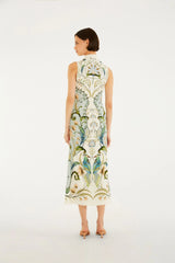 VESTIDO FEMININO MIDI MILENA FARM ORIGINAL  361724