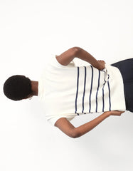 BLUSA FEMININA TRICOT AMPLA LISTRADA SHOULDER ORIGINAL  012514329013