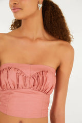 TOP FEMININO FRANZIDO ROMANCE FLOR LOCALIZADO FARM ORIGINAL 342536