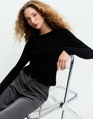 BLUSA FEMININA MALHA MANGA LONGA SHOULDER ORIGINAL 012513130020
