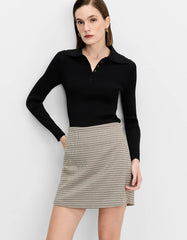 SAIA-SHORTS FEMININA PIED DE POULE XADREZ SHOULDEER ORIGINAL 012513541001