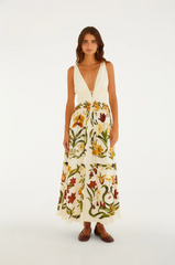 VESTIDO FEMININO LONGO SELVA DE FLOR FARM ORIGINAL 361078