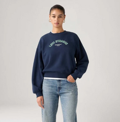 MOLETOM FEMININO GRAPHIC BOXY CREWNECK AZUL LEVI´S® ORIGINAL 005OZ0001