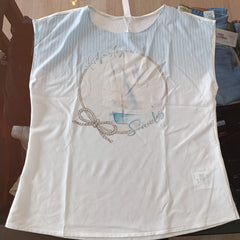 T SHIRT FEMININA AMPLA NAVY GATABAKANA ORIGINAL