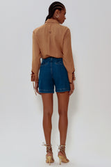 SHORTS FEMININA CLASSIC BLUE DENIM GATABAKANA ORIGINAL 3892600001
